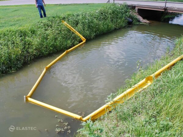 SuperStream containment boom in stream